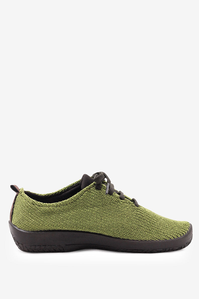 LS - Knit Lace-Up Sneaker - Olive