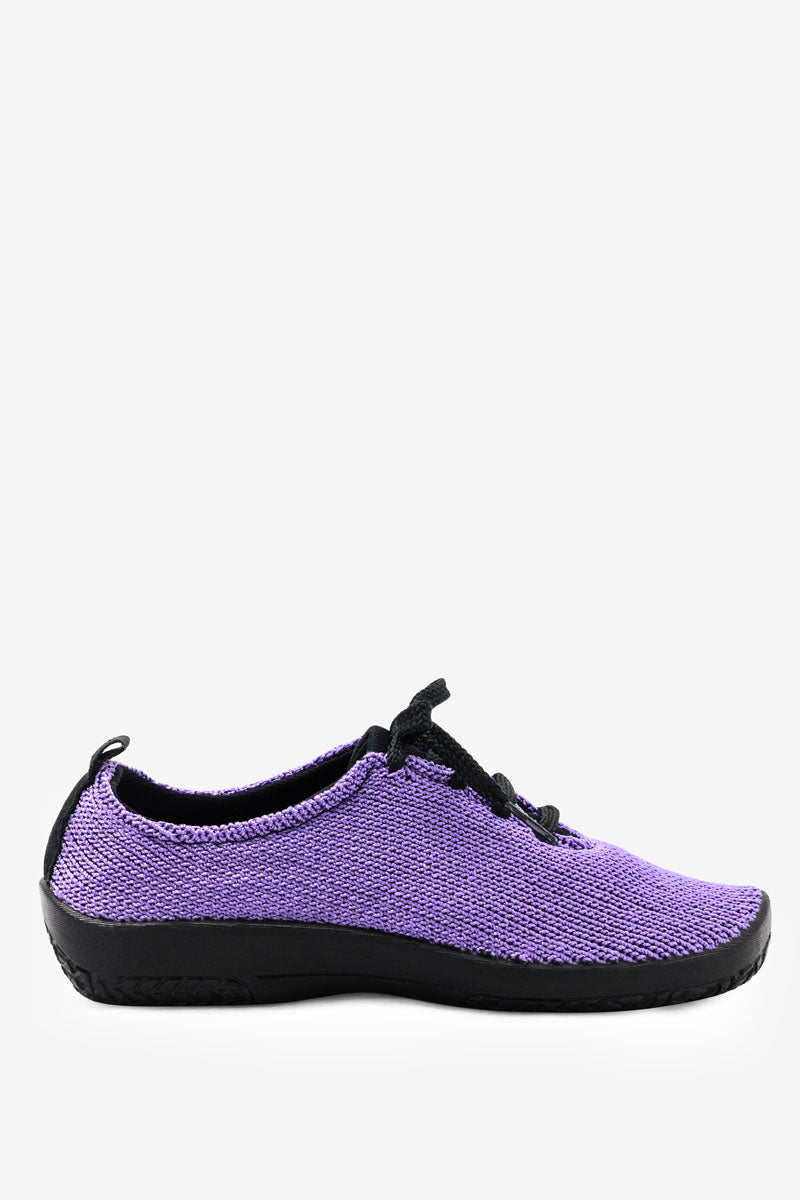 LS - Knit Lace-Up Sneaker - Violet