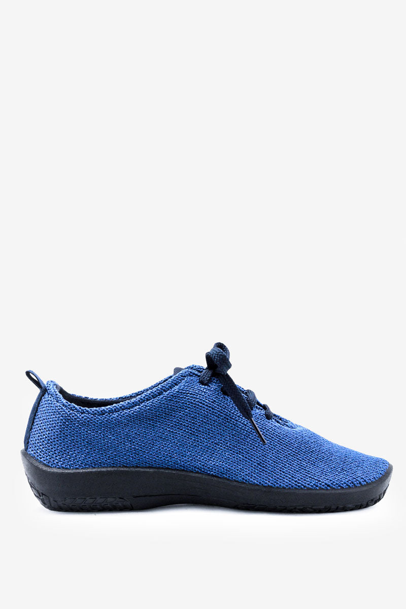 LS - Knit Lace-Up Sneaker - Denim