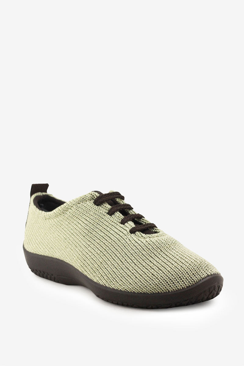 LS - Knit Lace-Up Sneaker - Green Earth