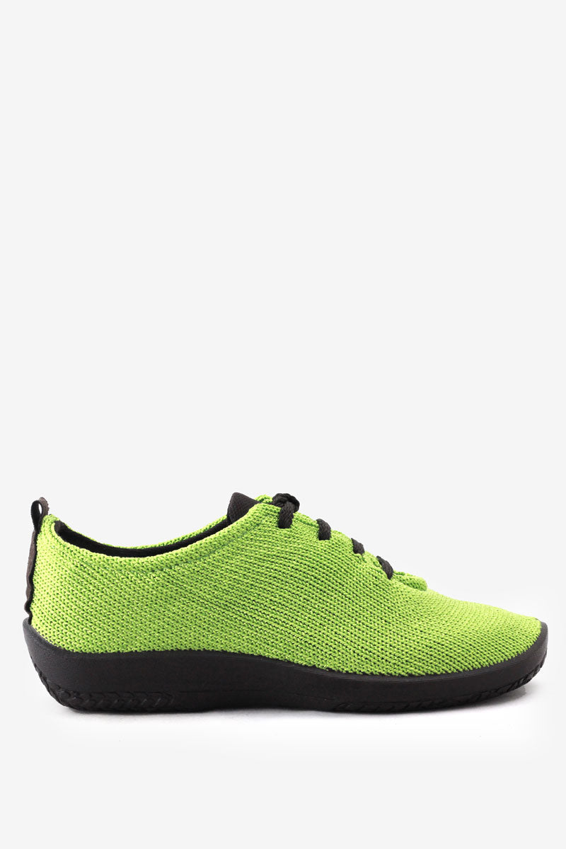 LS - Knit Lace-Up Sneaker - Citron
