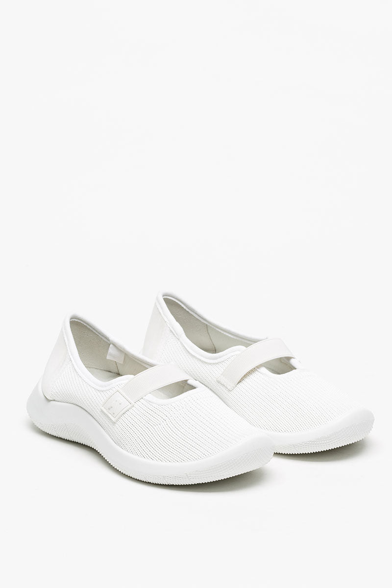 Cibele - Recycled Knit Mary Jane - White