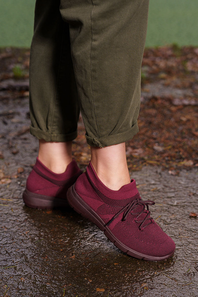 Physis - Water-Resistant Knit High-Top - Bordeaux