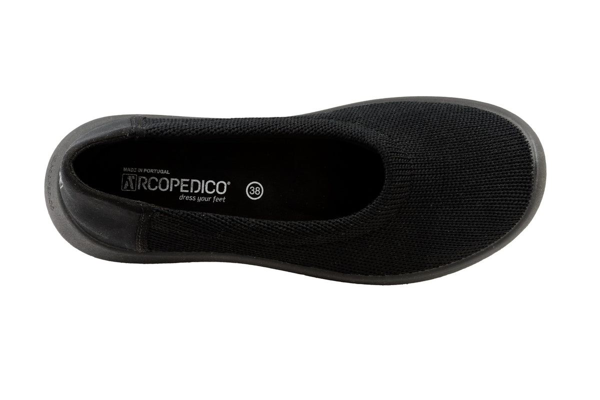 Thetis - Knit Slip-On Ballerina - Black