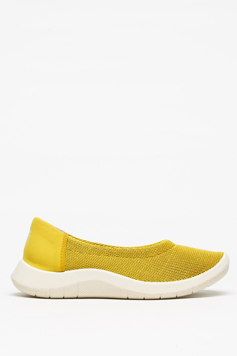 Thetis - Knit Slip-On Ballerina - Mustard