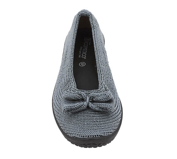 Lyla Sport - Knit Bow-Detail Flat - Titanium