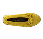 Lyla Sport - Knit Bow-Detail Flat - Mustard