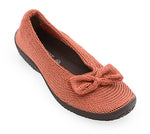 Lyla Sport - Knit Bow-Detail Flat - Brick