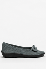 Lyla Sport - Knit Bow-Detail Flat - Titanium