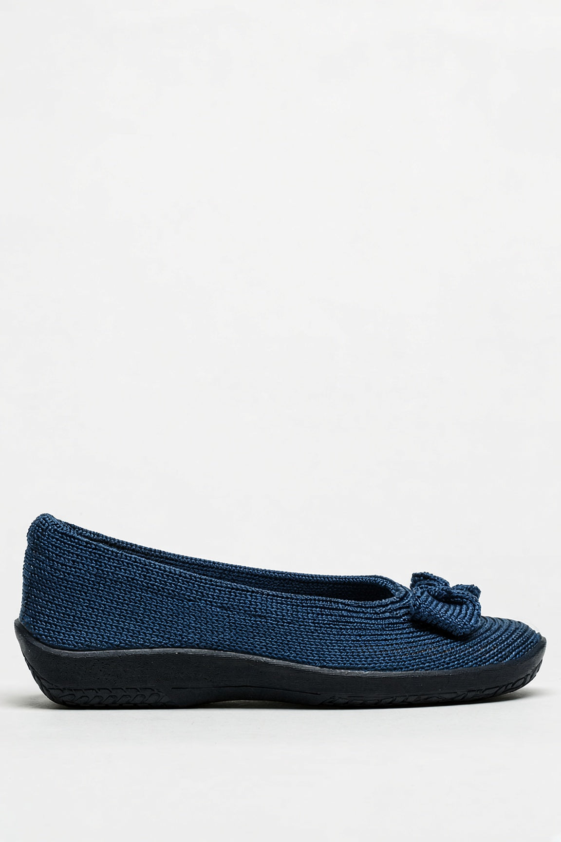 Lyla Sport - Knit Bow-Detail Flat - Denim