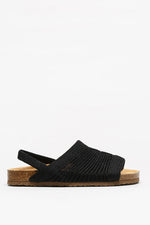 Manas - Knit Cork Sandal - Black