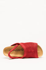 Manas - Knit Cork Sandal - Red