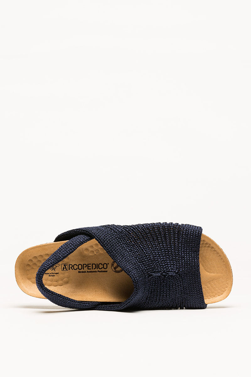 Manas - Knit Cork Sandal - Navy