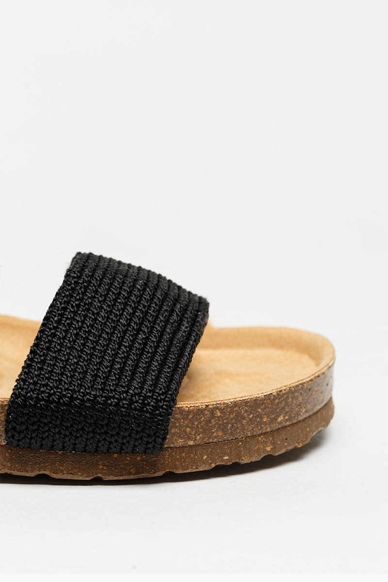 Murray - Knit Cork Sandal - Black