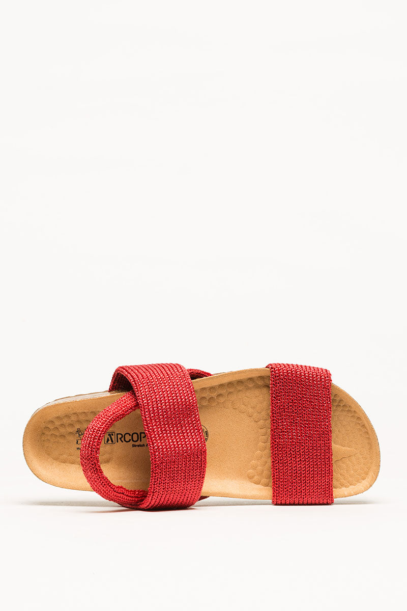 Murray - Knit Cork Sandal - Red