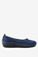L14 - Lytech Quilted Ballerina Flat - Olas Navy