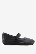 L18 - Lytech Quilted Mary Jane - Black Smooth