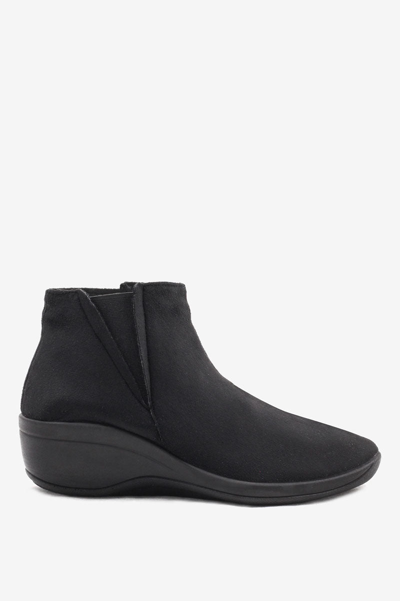 Luana - Lytech Faux Suede Bootie - Black
