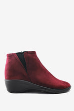 Luana - Lytech Faux Suede Bootie - Burgundy