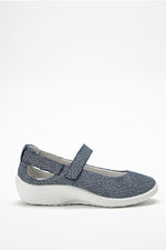 Minami Seashell - Dual-Strap Lytech Mary Jane - Navy