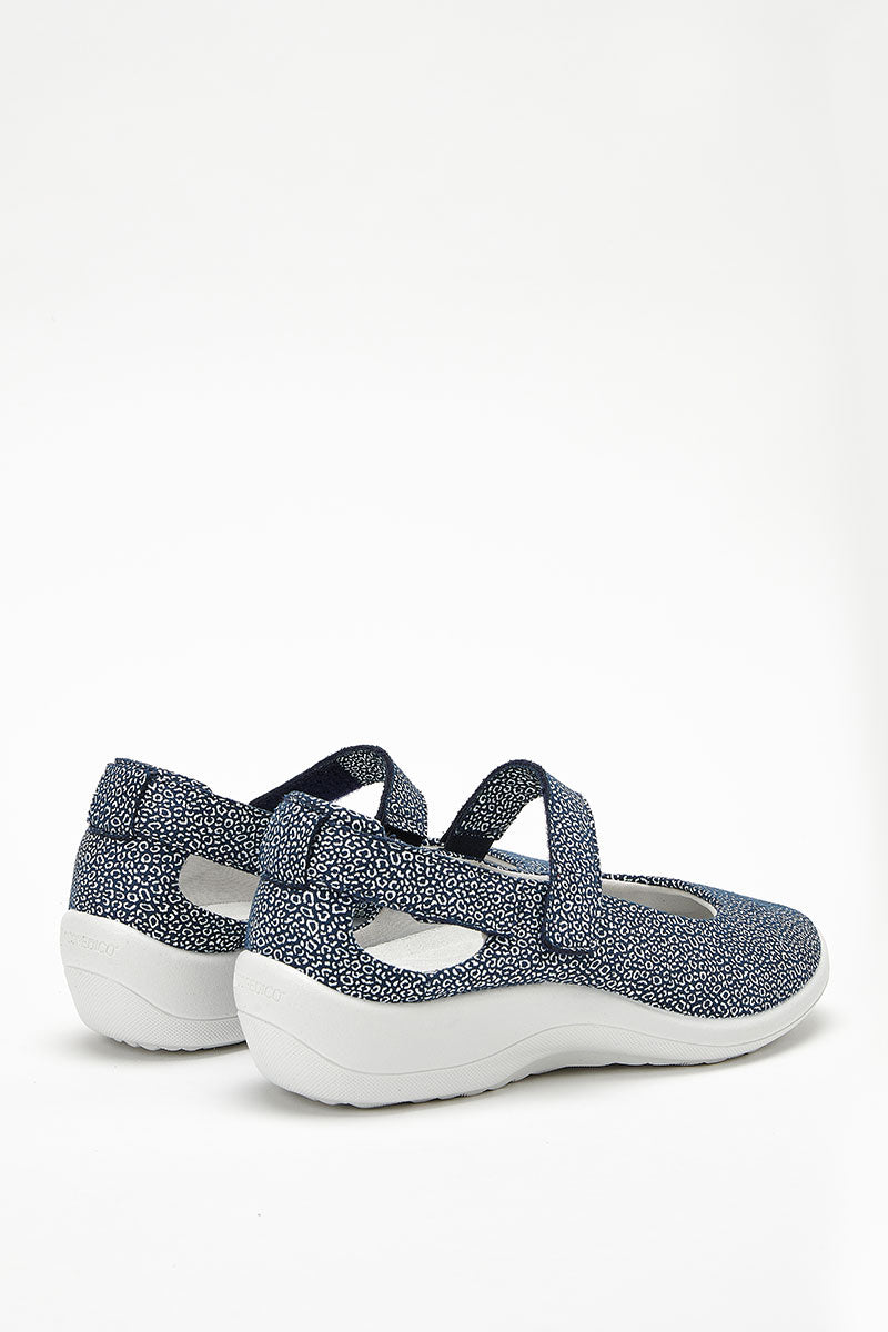 Minami Seashell - Dual-Strap Lytech Mary Jane - Navy