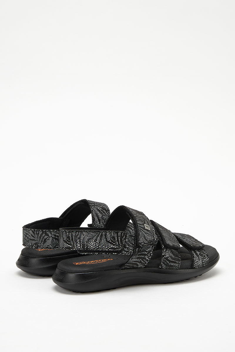 Stelvio - Adjustable Lytech Walking Sandal - Black Palm