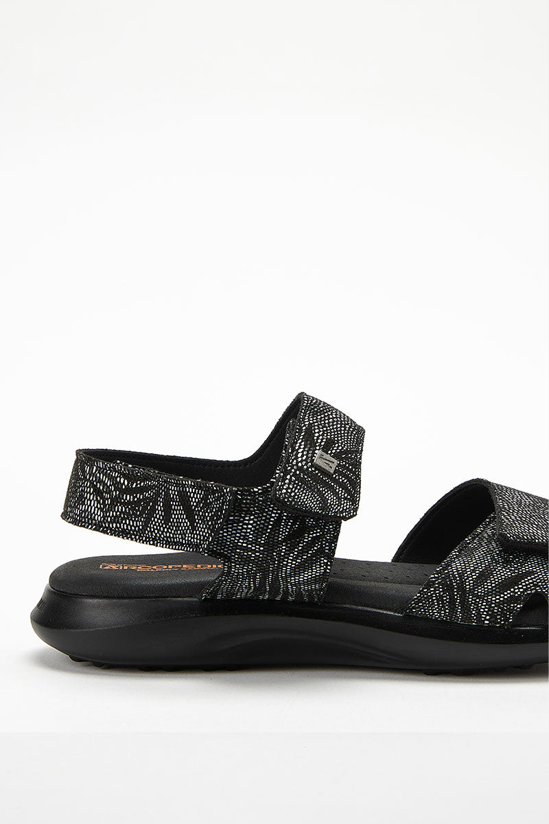 Corbett Palm - Printed Lytech Walking Sandal - Black
