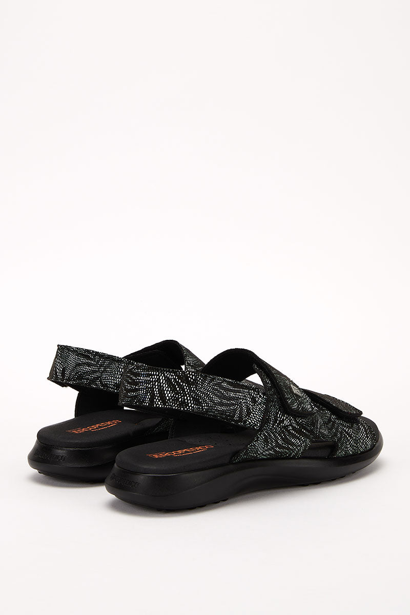 Sumava Palm - Printed Lytech Walking Sandal - Black