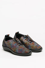 Lanin Palm - Printed Lytech Lace-Up Sneaker - Black