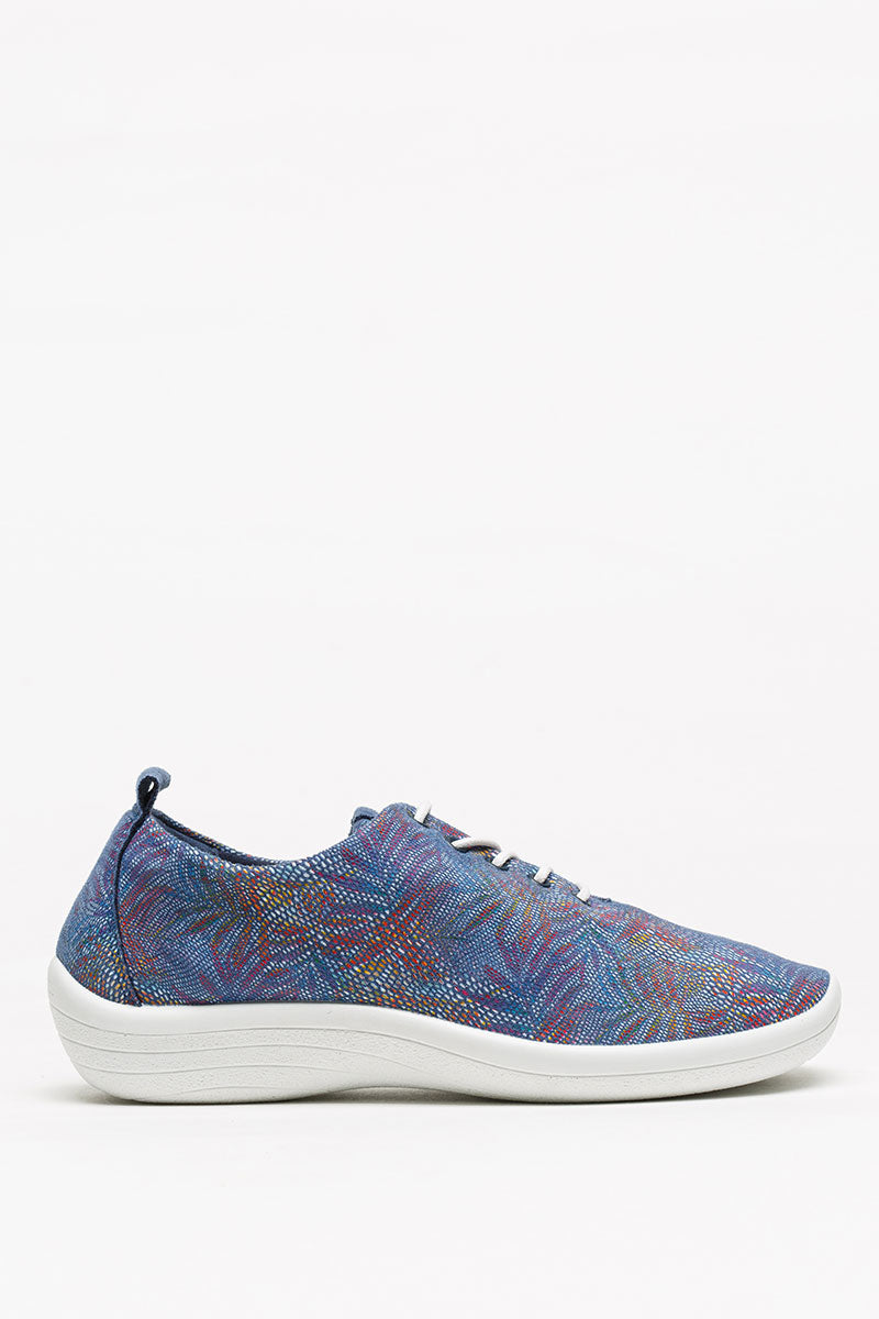 Lanin Palm - Printed Lytech Lace-Up Sneaker - Blue