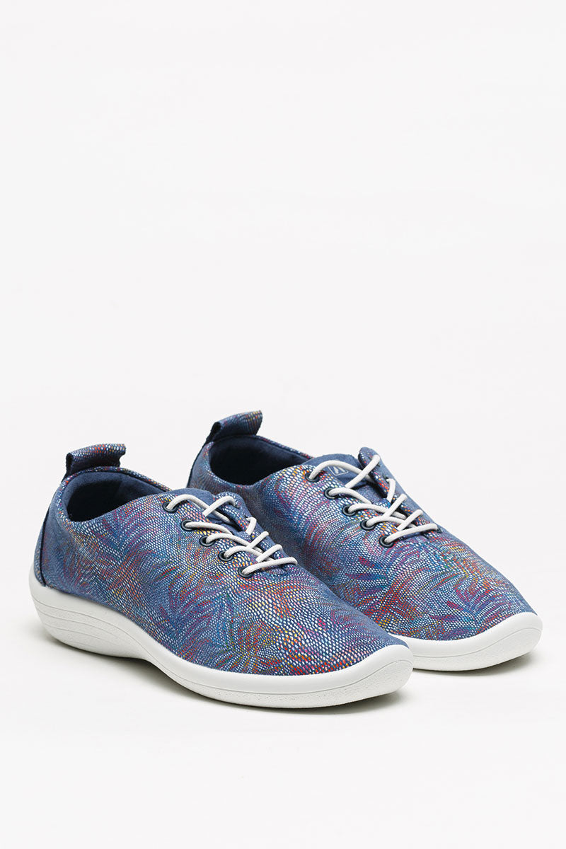 Lanin Palm - Printed Lytech Lace-Up Sneaker - Blue