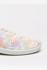 Lanin Palm - Printed Lytech Lace-Up Sneaker - White