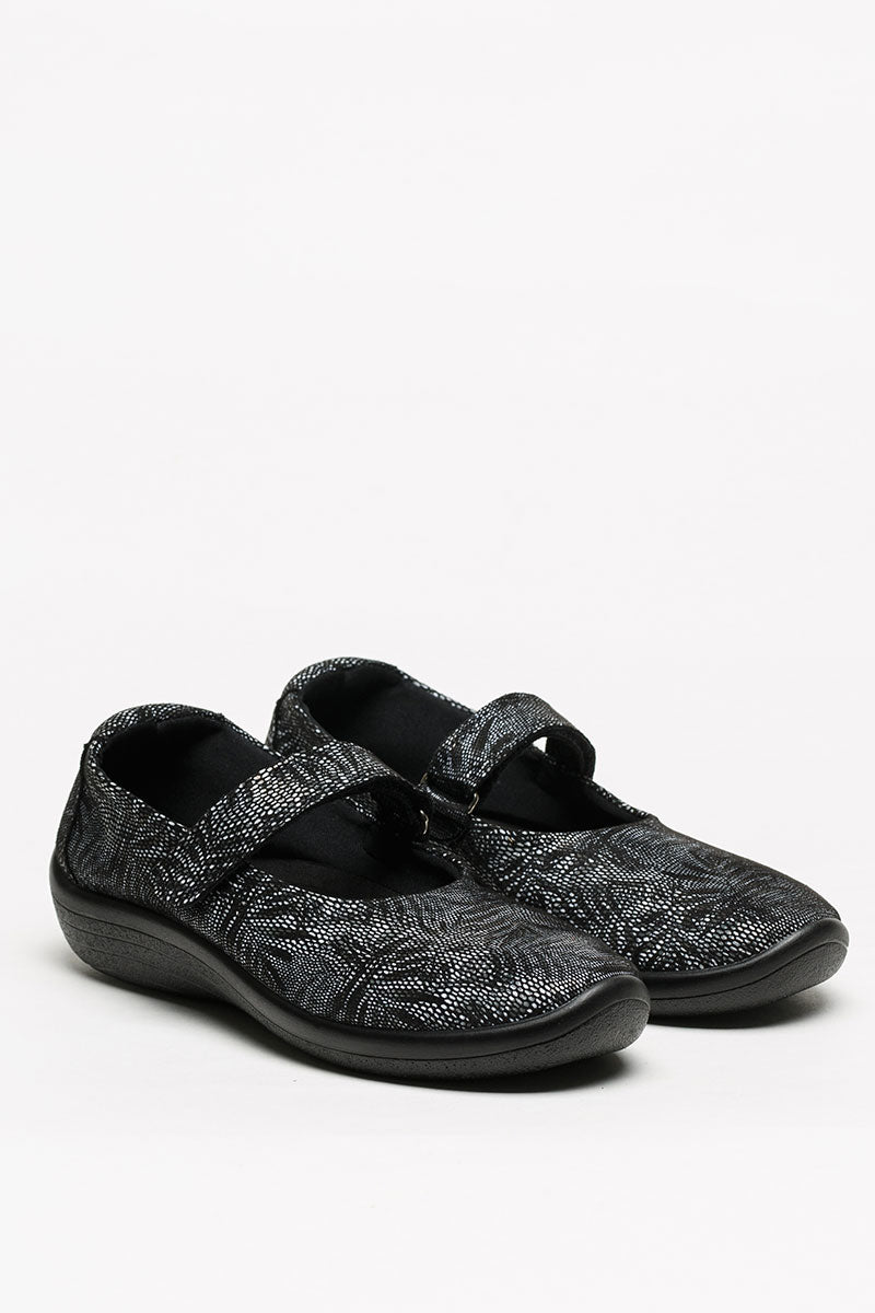 Estrela Palm - Printed Lytech Mary Jane - Black