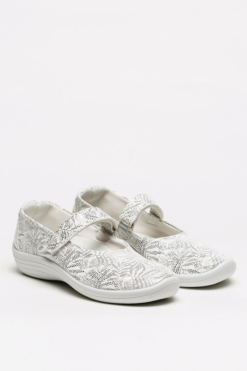 Estrela Palm - Printed Lytech Mary Jane - White