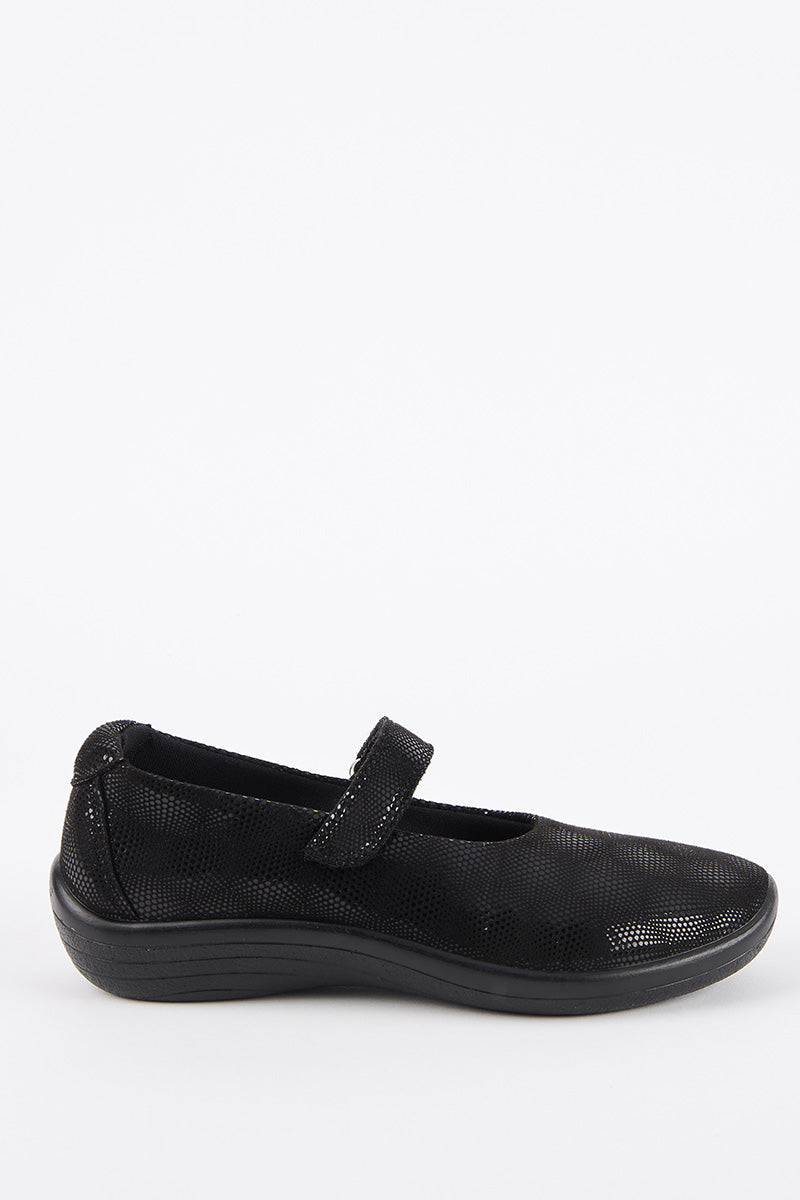 Estrela Stardust - Printed Lytech Mary Jane - Black