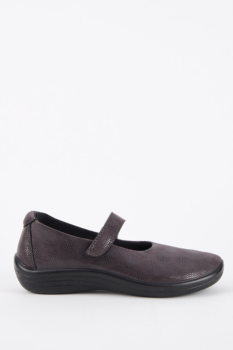 Estrela Stardust - Printed Lytech Mary Jane - Deep Gray