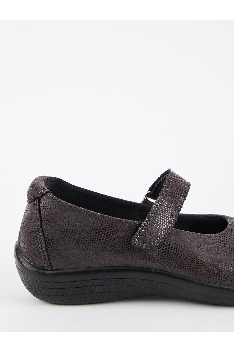Estrela Stardust - Printed Lytech Mary Jane - Deep Gray