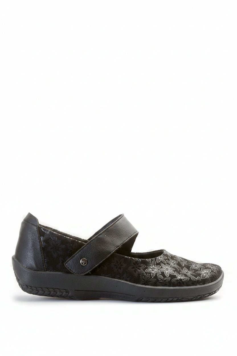 Cosmo Agatha - Lytech Asymmetric Strap Mary Jane - Black