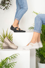 Cosmo Agatha - Lytech Asymmetric Strap Mary Jane - Black