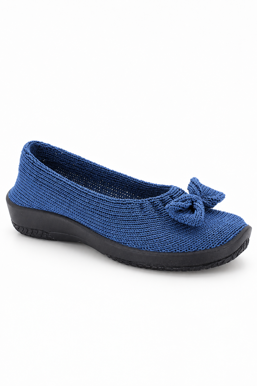 Lyla Sport - Knit Bow-Detail Flat - Denim