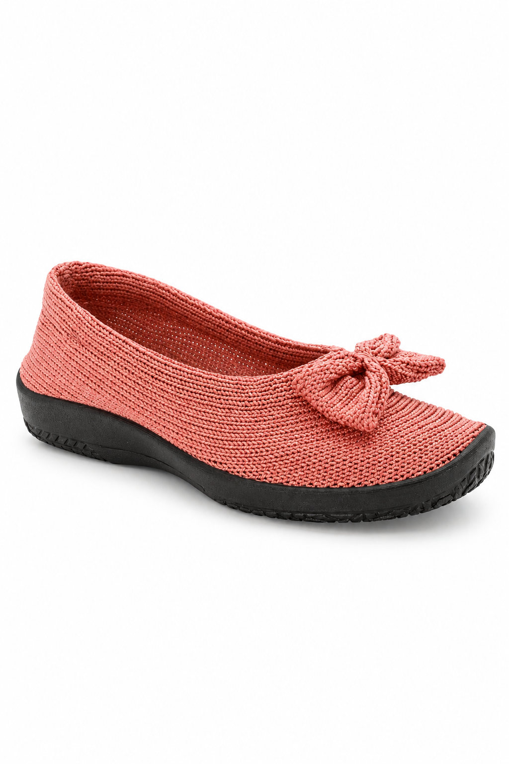 Lyla Sport - Knit Bow-Detail Flat - Brick