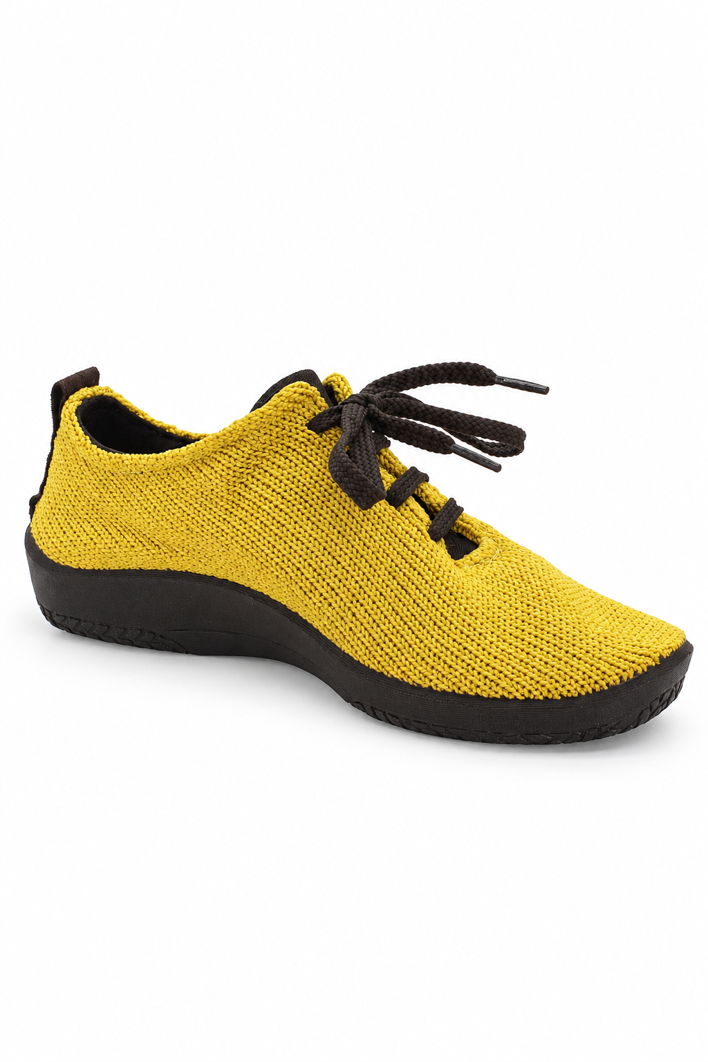 LS - Knit Lace-Up Sneaker - Mustard