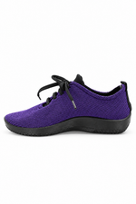 LS - Knit Lace-Up Sneaker - Plum