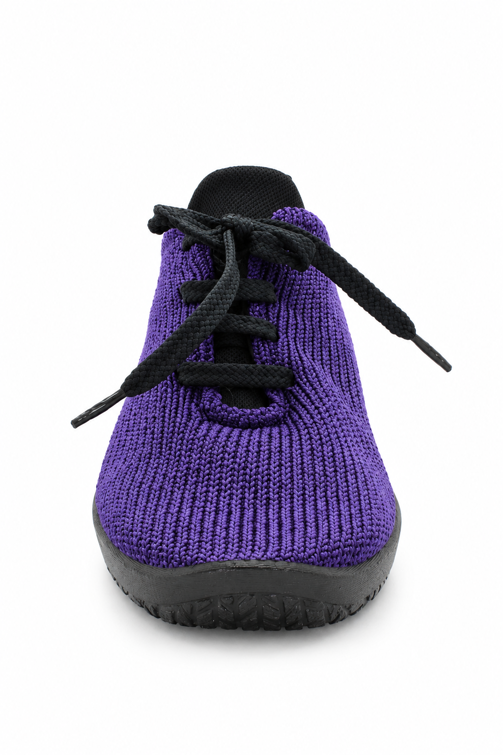 LS - Knit Lace-Up Sneaker - Plum