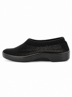 Sec V - Knit Slip-On Comfort Flat - Black