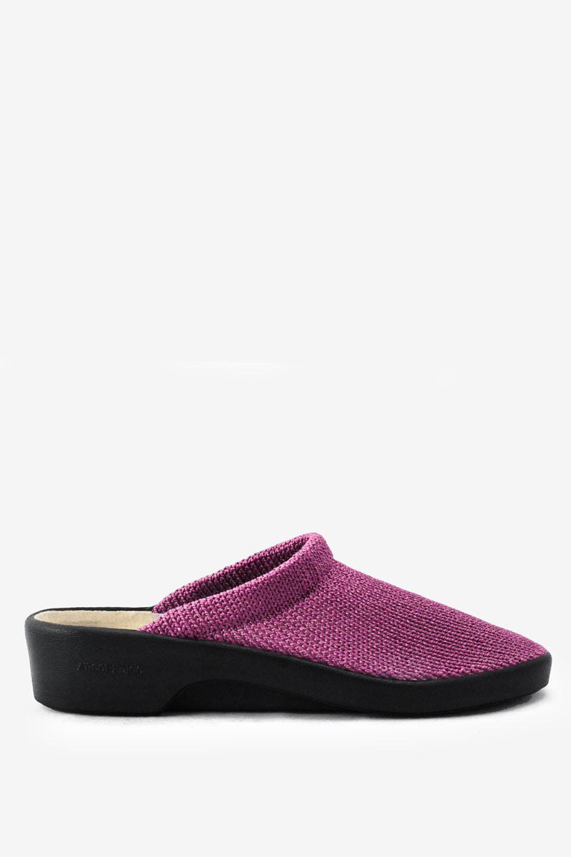 Light - Knit Open-Back Mule - Fuchsia