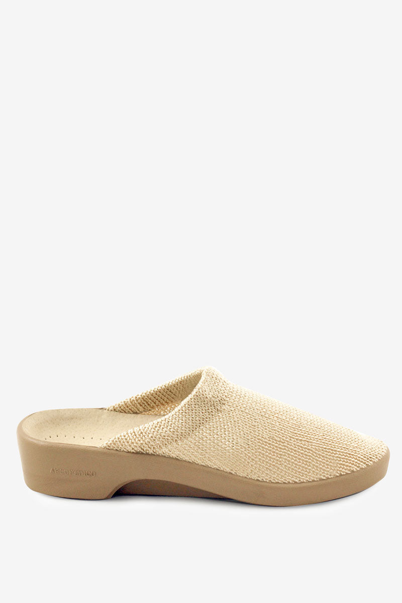 Light - Knit Open-Back Mule - Beige