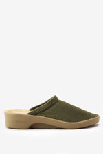 Light - Knit Open-Back Mule - Olive