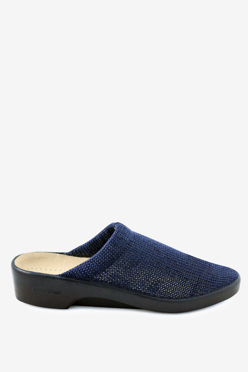 Light - Knit Open-Back Mule - Navy