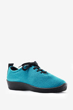 LS - Knit Lace-Up Sneaker - Turquoise